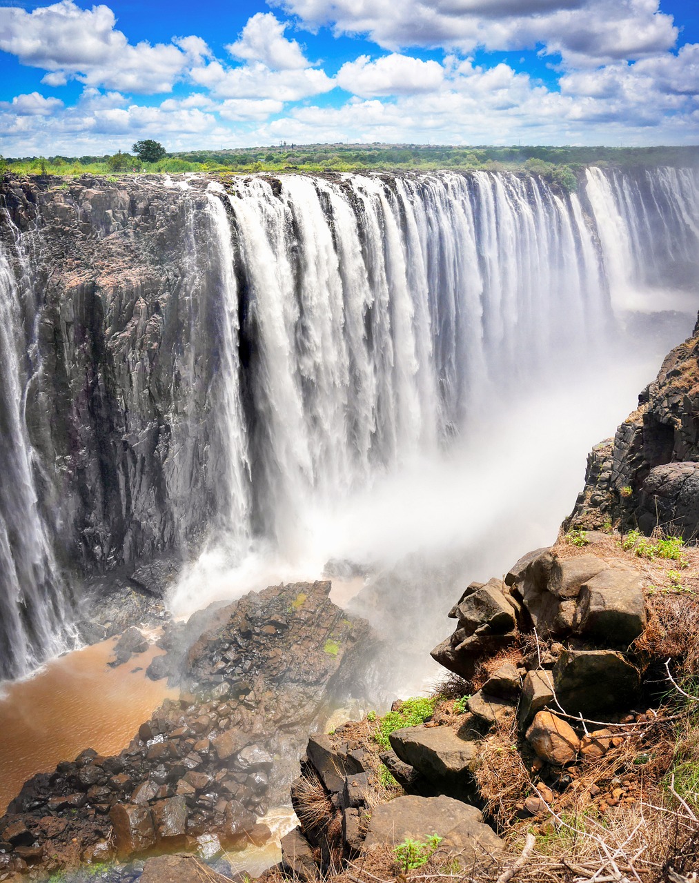 The Majestic Victoria Falls, Zimbabwe.